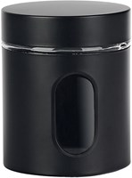Bocal de rangement fenêtre verre noir mat 600ml - pot cuisine