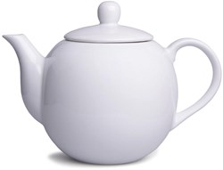 Théière en porcelaine blanche 1,1 litre - pot service à thé élégant