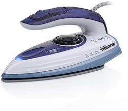 Tristar fer à repasser de voyage - fer à vapeur compact avec poignée pliable 1100W