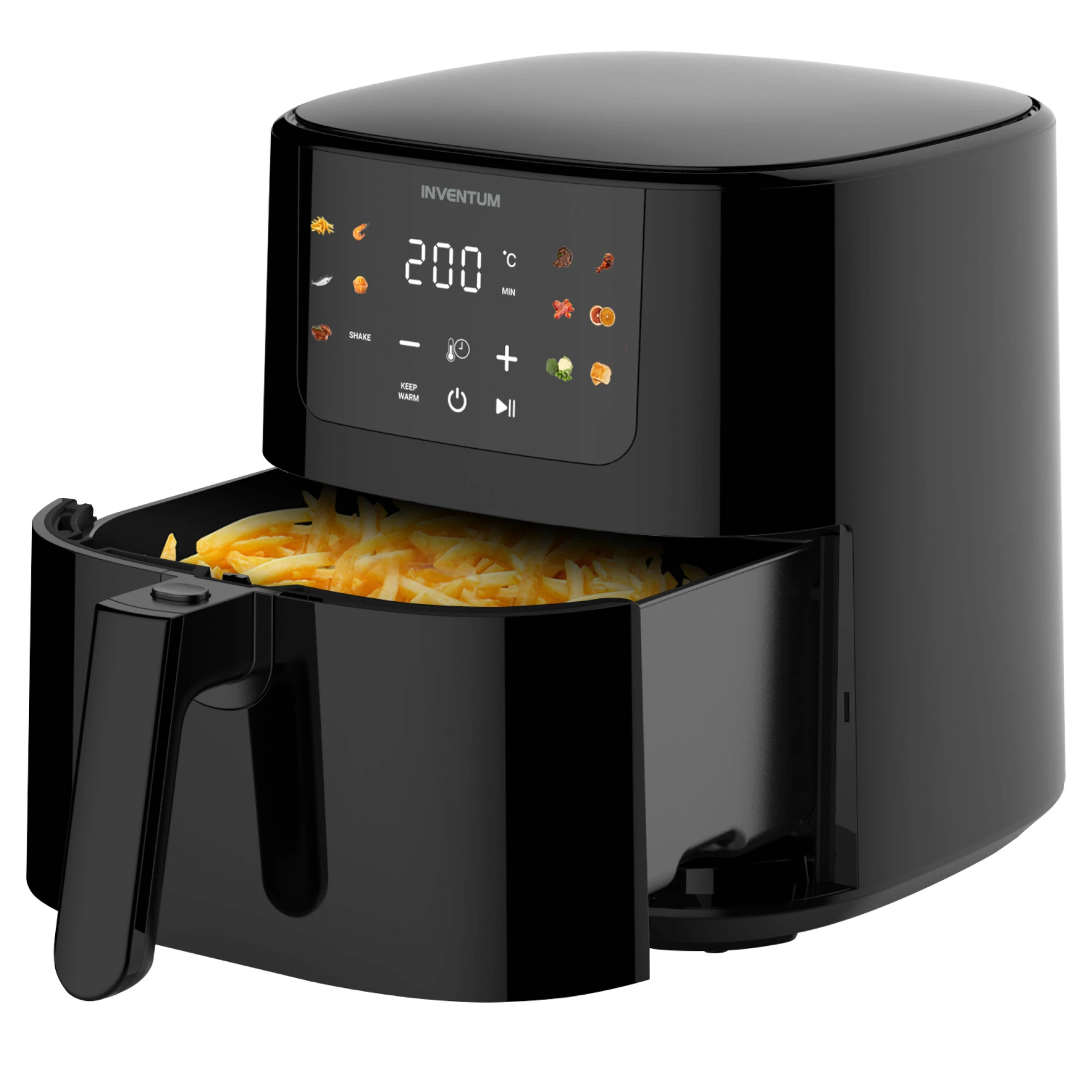 Inventum Friteuse à air chaud 5 litres noire 1500W appareil de cuisine