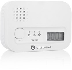 Détecteur de monoxyde de carbone CO 10 ans capteur 3 ans piles Smartwares