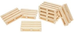 Palettes en bois Kids Globe 8 pièces 1:32 5x3,8x1cm