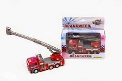 Camion de pompiers Die-Cast avec échelle, lumière et son 16cm