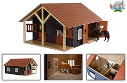 Globe pour enfants Étable pour chevaux avec 2 boxes et rangement - 1:24