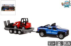 Kids Globe Terreinwagen met aanhanger en shovel