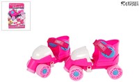Patins à roulettes roses réglables cadre aluminium taille 24-30 enfants