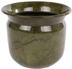 Bloempot Martie L pot en métal vert jouet décoratif 16x16x14cm