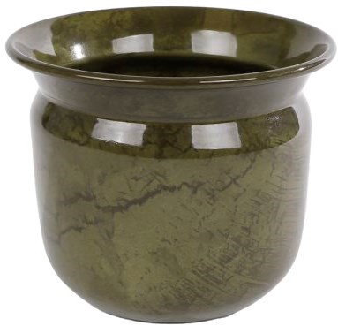 Bloempot Martie L pot en métal vert jouet décoratif 16x16x14cm