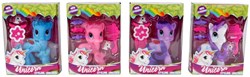 Jouet figurine licorne avec accessoires et autocollants 12cm multicolore