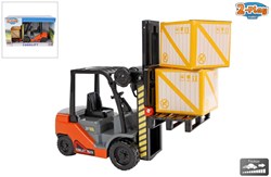 Chariot élévateur jouet friction chantier plastique 20cm avec accessoires