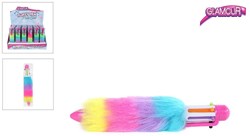 Stylo à bille multi-couleur duveteux plaisir d'écriture coloré pour enfants