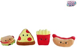 Fluffy Menu peluche fast-food jouet doudou multicolore 16cm