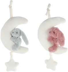 Boîte à musique peluche lapin doudou 35cm jouet bébé musical