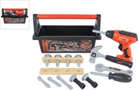 Van Manen coffret d'outils jouet avec perceuse - 18 pièces