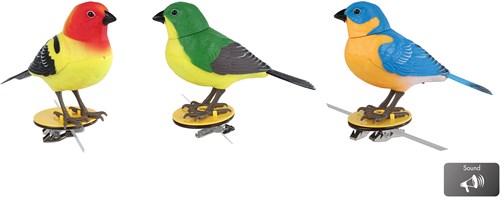 Van Manen oiseau jouet Singing Bird rouge vert bleu plastique