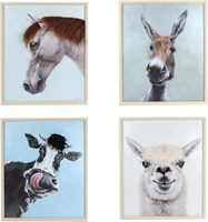 Van Manen tableau animaux bois brun 50x60cm décoration