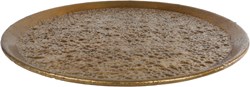 Van Manen plateau jouet aluminium antique doré 35x35cm décoratif