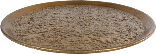 Van Manen plateau jouet aluminium antique doré 35x35cm décoratif
