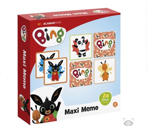 Twisk Bing maxi jeu de mémoire - jouet éducatif - 24 grandes cartes
