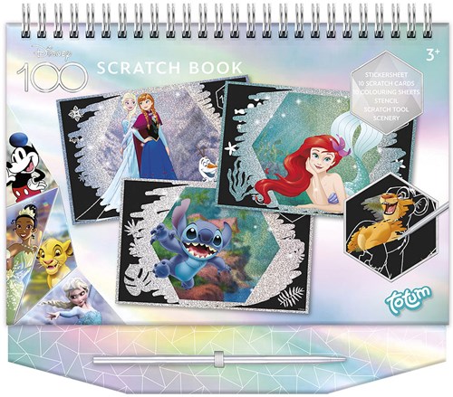 Totum Disney carnet à gratter scratch art livre de coloriage édition limitée Disney 100