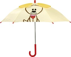Simply parapluie Woezel & Pip jaune pour enfants dès 3 ans