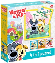 Bambolino Toys puzzle Woezel & Pip 4 en 1 puzzle éducatif en carton enfant