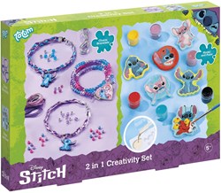 Totum Stitch coffret créatif 2 en 1 jouet créatif bracelets figurines plâtre