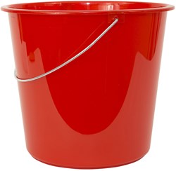 Seau 10 litres rouge - seau en plastique solide pour jouets et jeux d'eau