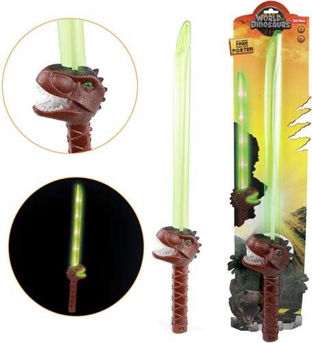 Épée lumineuse T-Rex Dino jouet avec lumière et son Jurassic