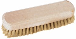 Brosse à lustrer chaussures poils blancs 16 cm pour entretien éclat