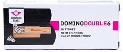 Domino jeu en bois double 6 dans boîte jeu classique de réflexion 28 pièces