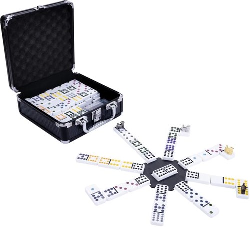 Engelhart Games Domino Mexican Train Double 12 Coffret Aluminium Luxe-3