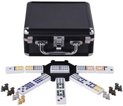 Engelhart Games Domino Mexican Train Double 12 Coffret Aluminium Luxe