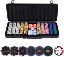 Engelhart Games mallette poker noire 500 jetons valeur coffret aluminium poker