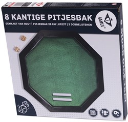 Engelhart Games jeu de pitjesbak en bois 8 côtés petit 28 cm vert
