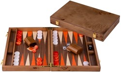 Engelhart Games jeu de backgammon bois 15 pouces orange érable luxe