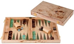 Engelhart Games backgammon jeu en bois de luxe 18 pouces vert brun