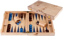 Engelhart Games backgammon jeu en bois de luxe 15 pouces bleu marron