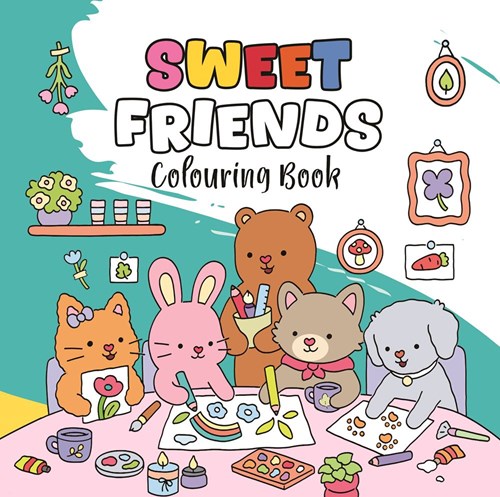 Twisk livre de coloriage Happy Friends Cozy 12 pièces détente créative Harlekijn Cozy 1: Kleurboek Happy Friends 