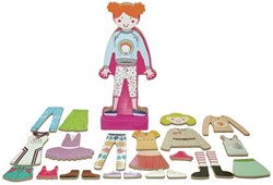 Simply poupée à habiller jouet éducatif carton multicolore 5cm