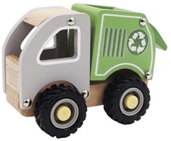 Simply camion poubelle en bois bleu voiture jouet pour enfants