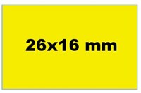 Cilgro étiquettes autocollantes jaune fluo rectangulaire permanent 26x16mm