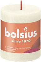 Bolsius bougie pilier rustique Soft Pearl - 8 cm - bougie d'ambiance
