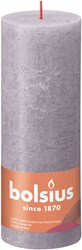 Bolsius Bougie pilier rustique Frosted Lavender - 19 cm - longue durée