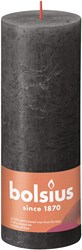 Bolsius Bougie pilier rustique Stormy Grey - 19 cm - 85 heures bougie