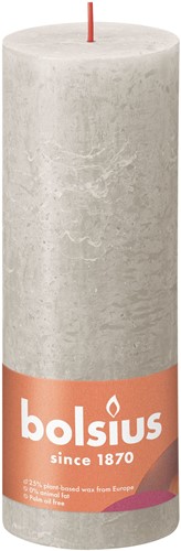 Bolsius Rustiek stompkaars 190/68 - Sandy Grey