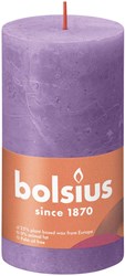 Bolsius bougie pilier rustique violet - Vibrant Violet 13cm 60h de combustion