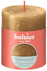 Bolsius bougie pilier or rustique shimmer 80/68 - décoration élégante