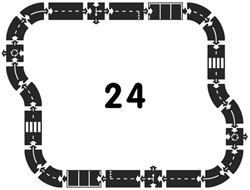 Waytoplay circuit flexible autoroute 24 pièces pour intérieur et extérieur