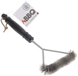 Brosse barbecue triangle noire métal - Brosse de nettoyage BBQ